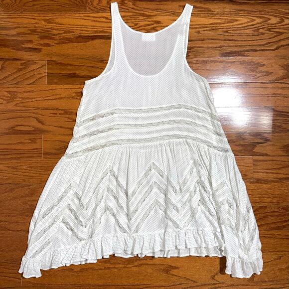 Intimately Free People Voile and Lace Trapeze White Mini Dress Size XS - Picture 8 of 12
